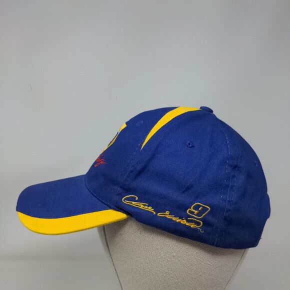 NAPA Racing Strapback Hat Blue Yellow Ron Capps #28 Chase Elliot OSFM - Picture 3 of 8